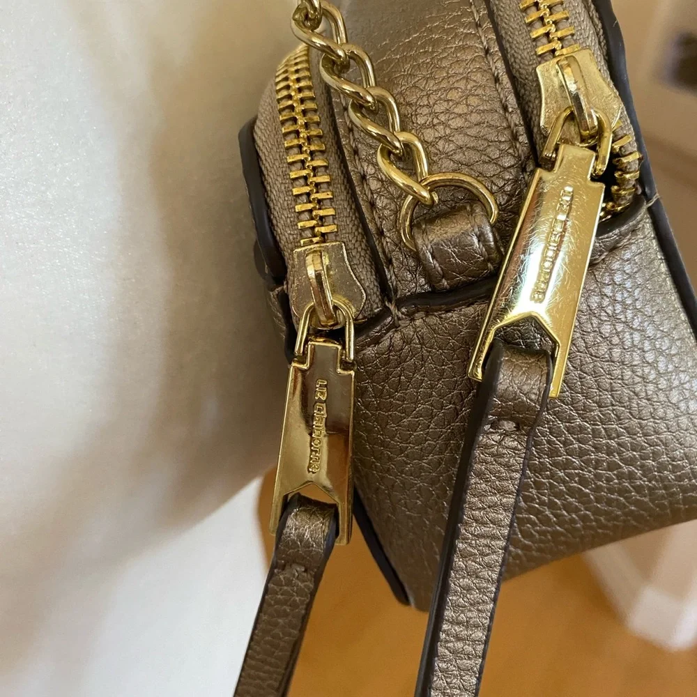 Liz Claiborne Gold Textured Crossbody Bag